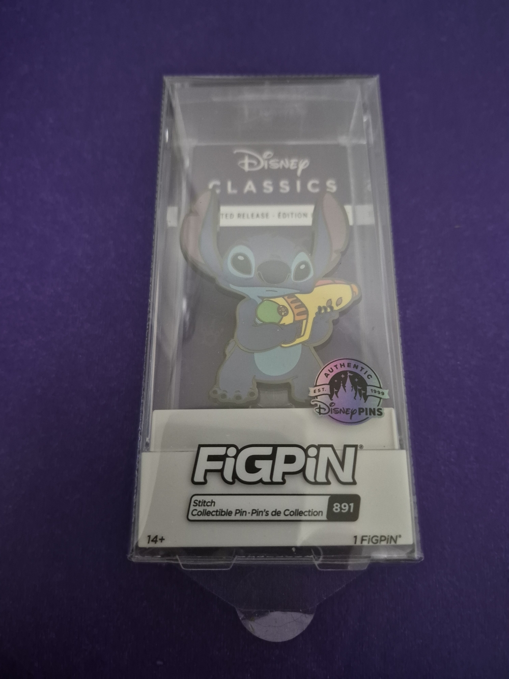 Disney Stitch FiGPiN Blue Teal Yellow Collectible Pin